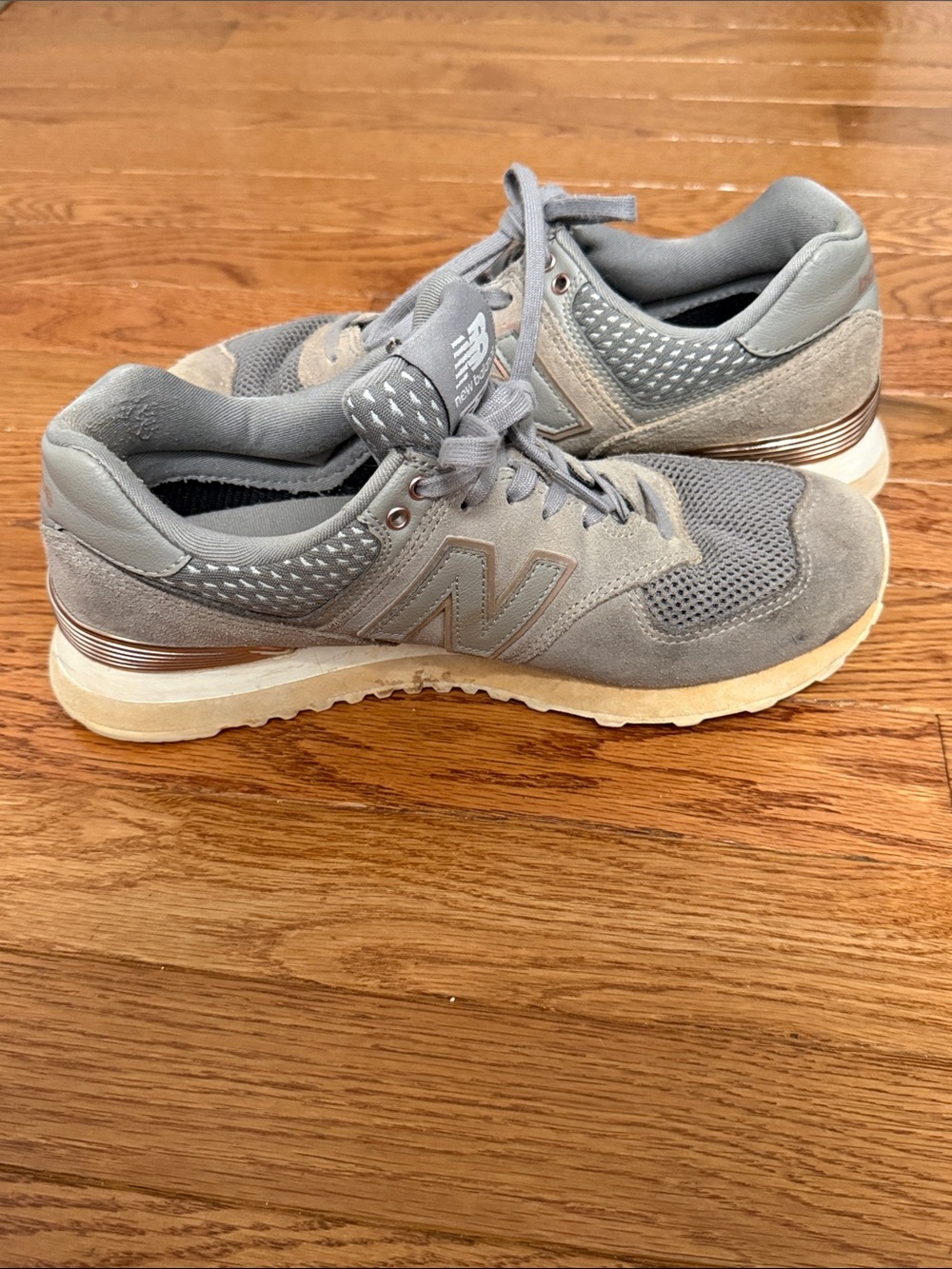 New Balance Women’s Gray Suede & Mesh Retro Sneakers